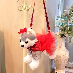 Stuffed animal doggy Tutu purse new condition